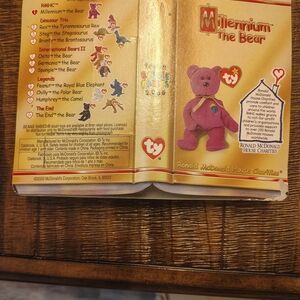 Ty Millennium Bear - Vibrant Pink Plush